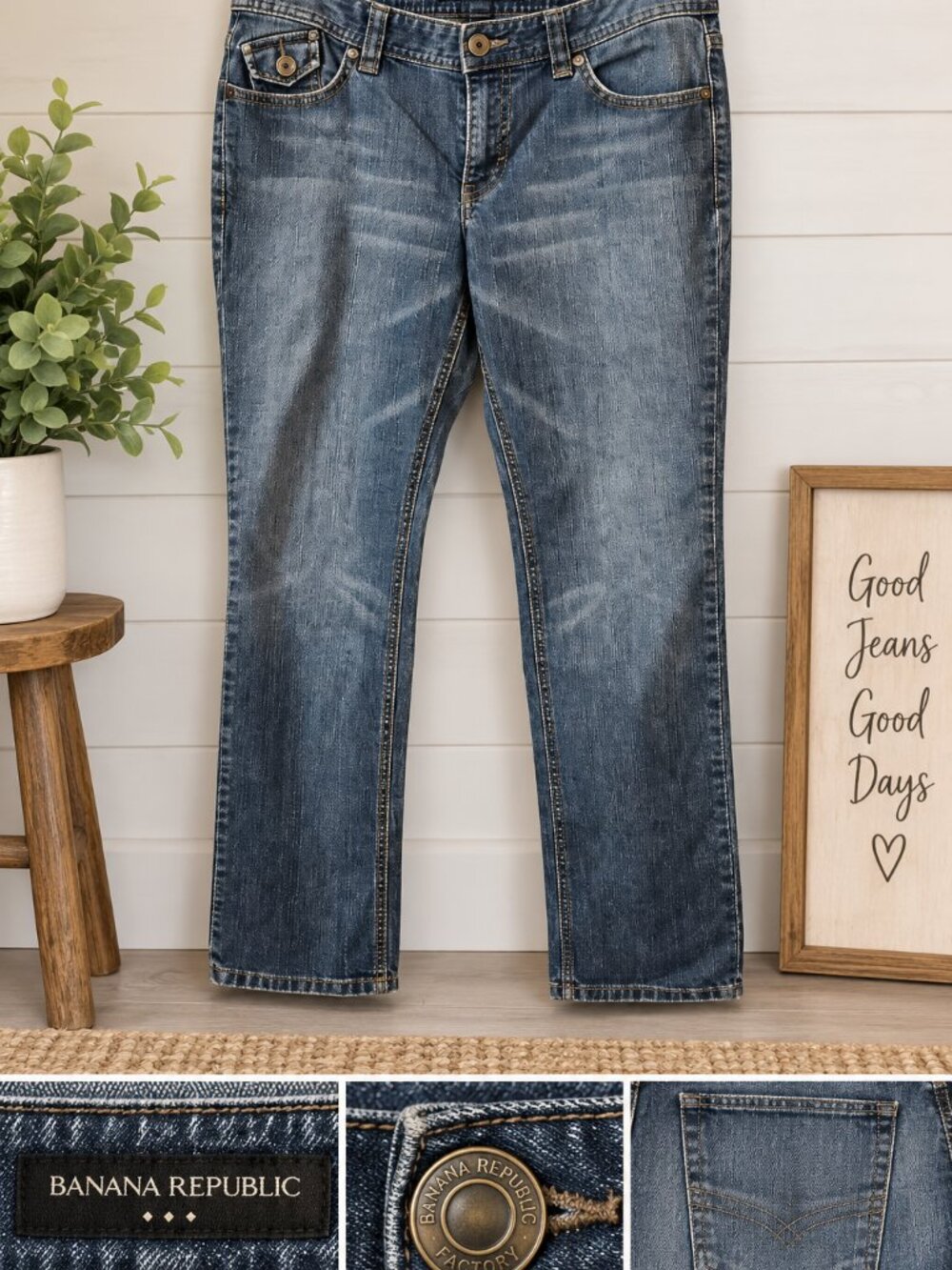 Banana Republic Factory Straight leg Dark wash Jeans Sz 12